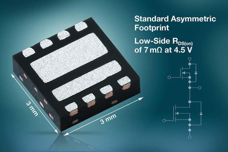 Vishay launches asymmetric dual TrenchFET Gen IV MOSFET in compact PowerPAIR package